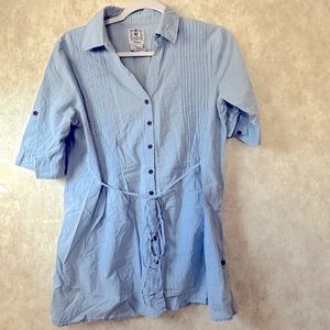 Blue Voice Cotton Dress S